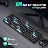 TECKNET Wired Keyboard,Silent USB Keyboard for Office,Spill-Resistant,Slim Full-Size Membrane Layout,Plug and Play for PC/Laptop/Mac-No Backlit