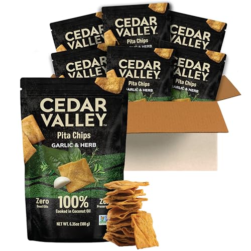 Cedar Valley Garlic & Herb Pita Chips 6 Pack –