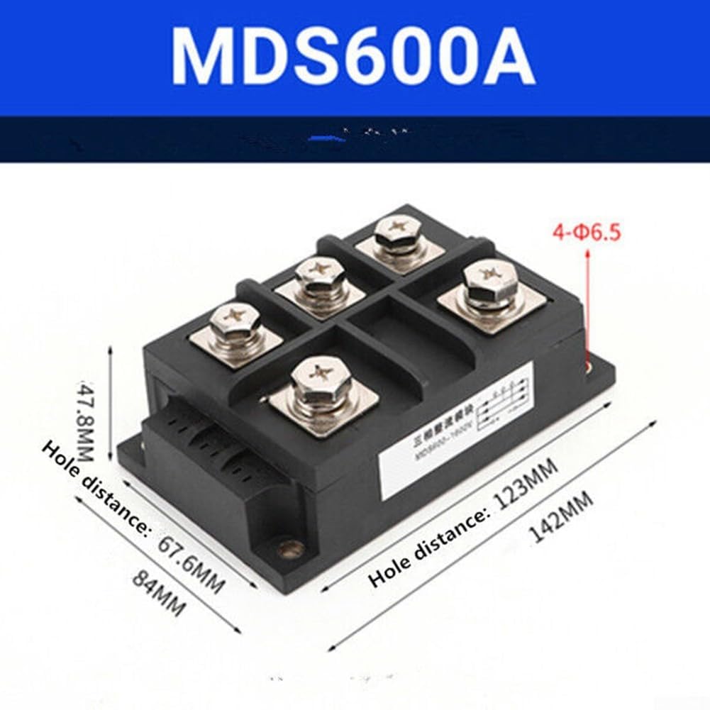 MDS20A300A500A800A1000A1200A Dreiphasen-Gleichrichterbrücke, 1600 V Kupfermaterial für effizientes Wärmemanagement (MDS100A (MDS600A)