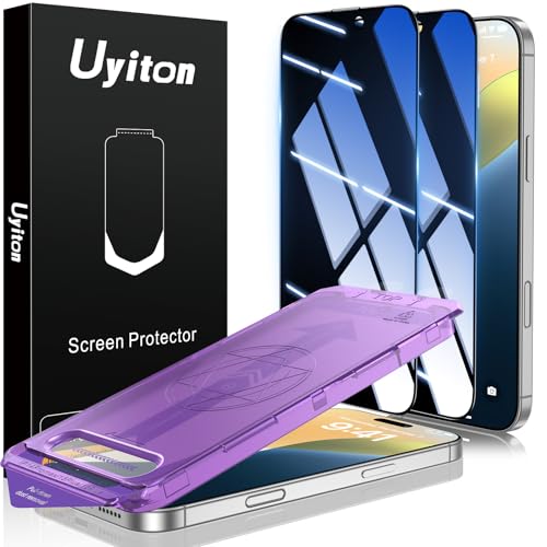 Uyiton UnBreak-Glass for iPhone 16 Plus Privacy Screen Protector - 28°Anti-Spy [Easy Fit] [Zero Bubble] Shatterproof Full Coverage Scratch Resistance 9H Private Tempered Glass Screen Cover, 2 Pack