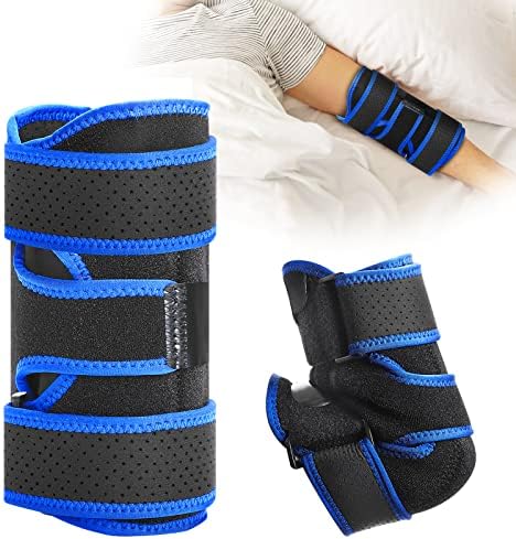 Elbow Brace for Tendonitis and Tennis elbow, Immobilized Elbow Brace for Cubital Tunnel Syndrome Pain Relief, Comfortable Elbow Brace for Ulnar Nerve Entrapment for Sleeping, Fits for Men and Women