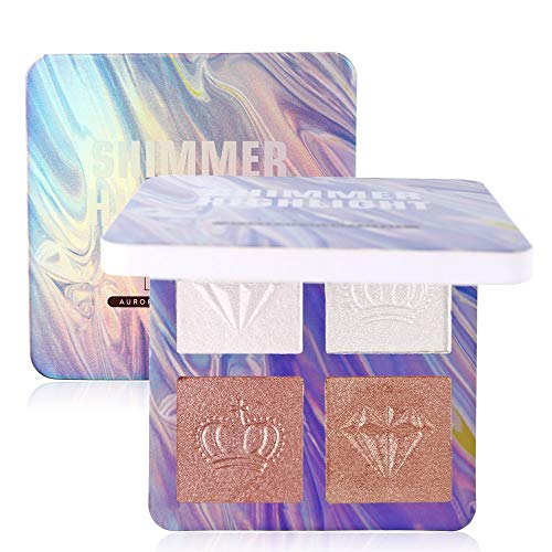LANGMANNI 2020 New 4 Colors Stereo Highlighter Gloss Powder Long Lasting Brightening Powder Paltte ColorA