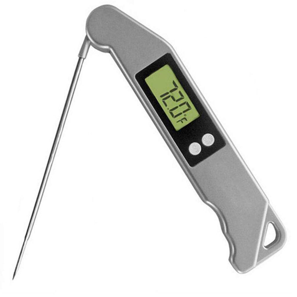 Electronic Digital Display Thermometer Foldable Food Plug-in Barbecue Fillet Liquid Thermometer