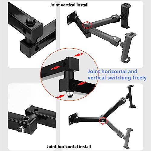 Techzere Wall Mount Tablet Cell Phone Stand Long Arm Stretchable Holder for 4-13 inch Devices