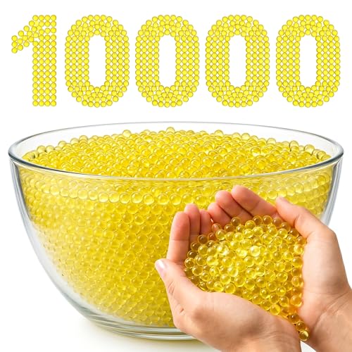 Image of Gel Balls 7-8mm Water Bullets for Blaster Gun, High Absorbent Water Beads Ammo, Non-Toxic Gel Blaster Refill Balls for Shooting Practice, Decoration & Play (Yellow, 10000 Pcs)