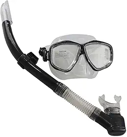 Kit Máscara e Snorkel Seasub Prata/Transparente-Titânio