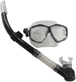 Kit Máscara e Snorkel Seasub Prata/Transparente-Titânio