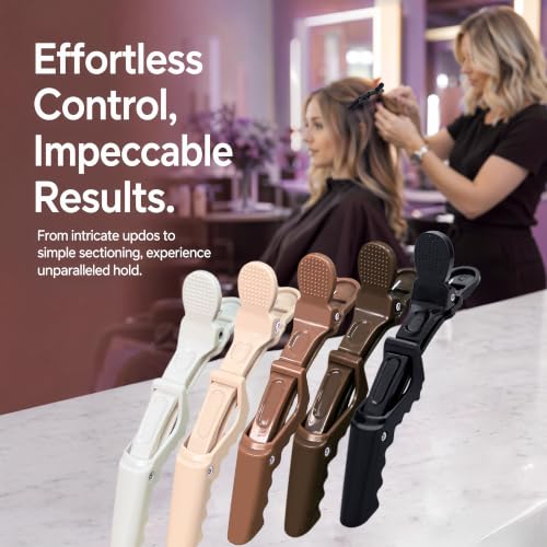 Set de 30 Pinzas de Pelo Cocodrilo Multicolor, Clips de Seccionado para Salón, Herramientas de Peluquería de Plástico Duradero miniatura 5