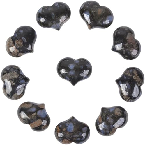 Miniatura 10 de Caja de regalo de piedra preciosa natural de ágata de encaje loco, cristal curativo de 1 pulgada, mini bolsillo de corazón hinchado, caja de regalo