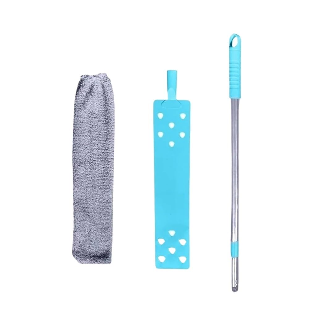 Sunrrafck Mop With 1Pc Cloth 1/2Pcs Scalable Duster Brush For Household Cleaning,Long Handle Mop Gap Dust Cleaner Bedside Sofa Corner Remover Home Telescopic(Mop With 1Pc Cloth)