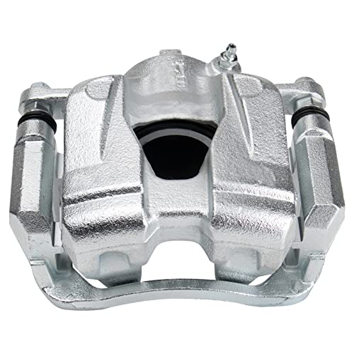 Image of TRQ Front Left Brake Caliper w /Bracket Drivers Side | For 2016-2018 Fiat 500X 2015-2018 Jeep Renegade