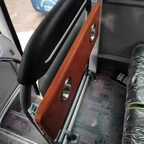 Tavolo pieghevole a parete con due portabicchieri per camper, autobus, installazione di guardavia turistica