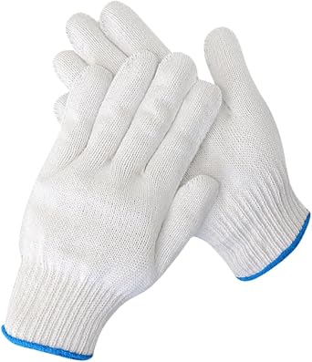 Cotton work gloves - White Safety Work Gloves for repair, construction, Warehouse, Gardening for men and women, L size