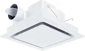 Exaustor de banheiro Painel de 25 cm ultra silencioso sem luz (suporte de 20 x 20 cm), 0,7 Sone 110 CFM, duto de 10 cm para banheiro/garagem/casa