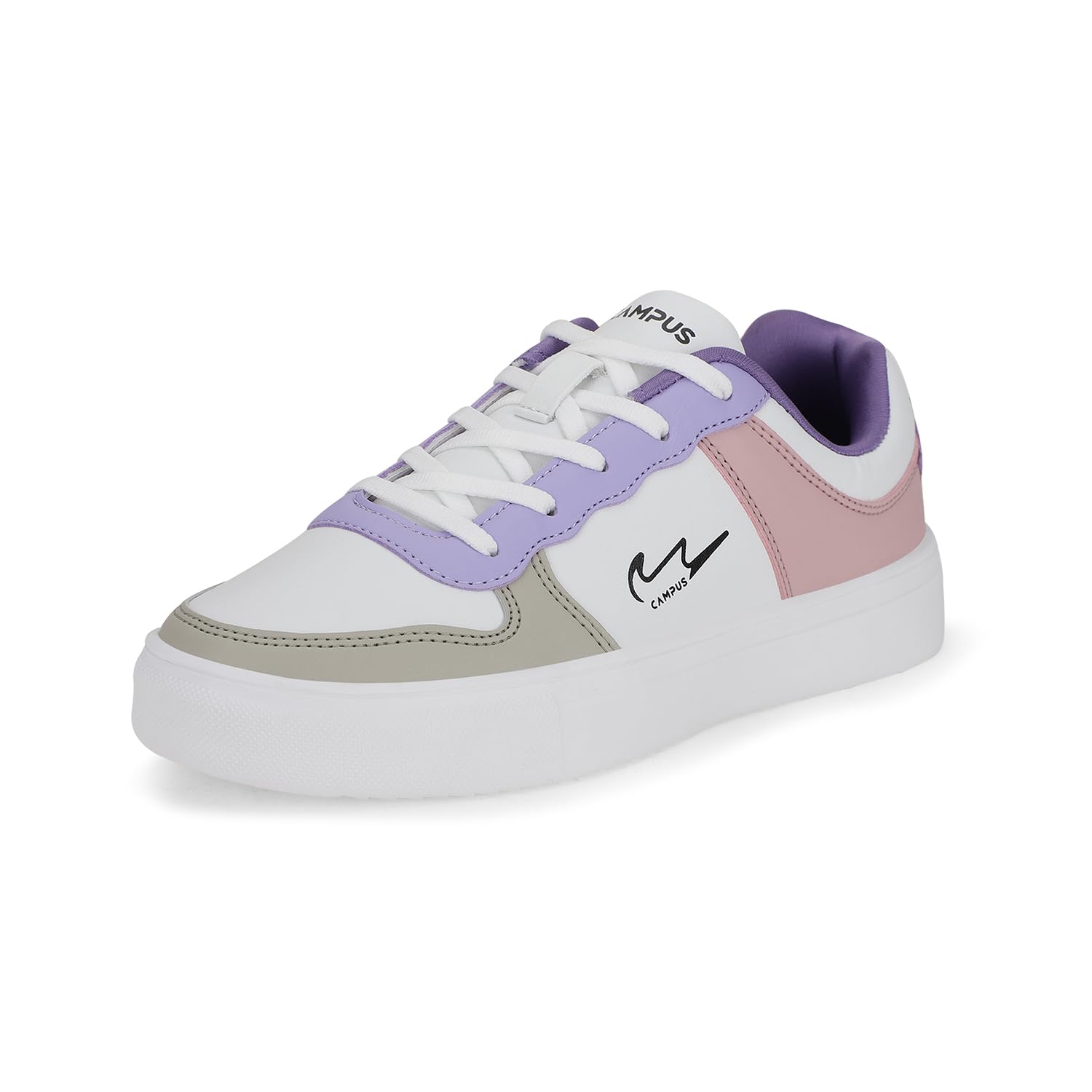 Campus Bougie Sneakers for Women | Cool White Sneakers, Comfortable and Supportive | Water-Resistant Upper, Lace-Up Casual Shoes for Women | Memory Tech Lite Insole for Added Comfort (B0CGM6MZZZ) Amazon Price History, Amazon Price Tracker