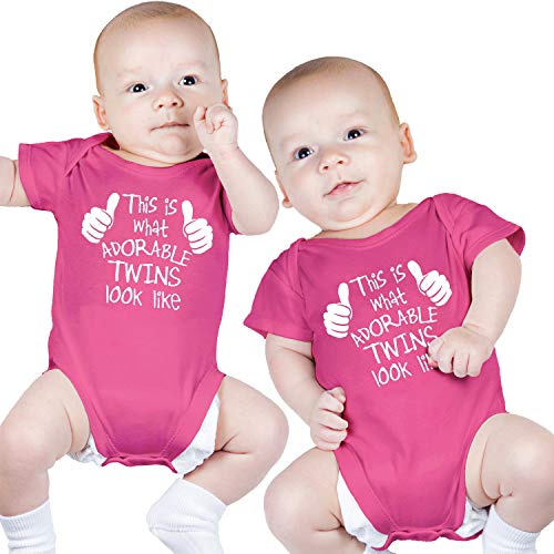 Nursery Decals and More Twin Girls Bodysuits, Includes 2 Bodysuits, 0-3 Month Adorable Twins
