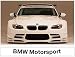 snstyling.com Pegatina para Encajar BMW Motorsport Parabrisas Pegatina 950 mm / 1400 mm (Negro con Blanco Blanco - Rayas de Color)