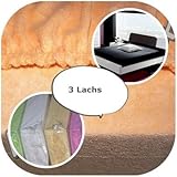 Spannbettlaken, Spannbetttuch, mit elastischem Jersey, 22 Farben und Größen 9, Lachs, 70x160