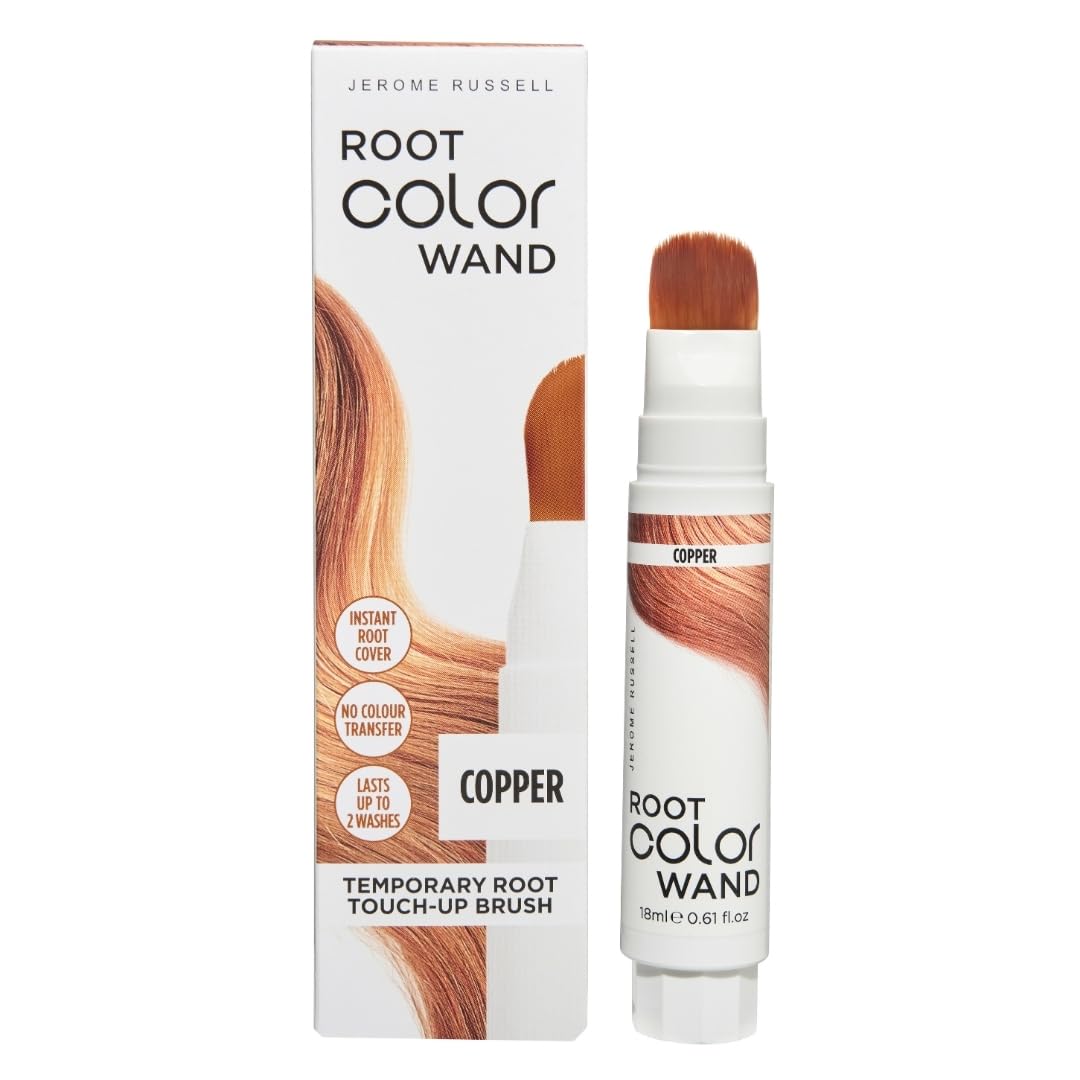 Jerome Russell Root Color Wand in COPPER | Instant Up To 100% Grey Coverage | Non-Sticky Formula | Long-Lasting Results | 18ml