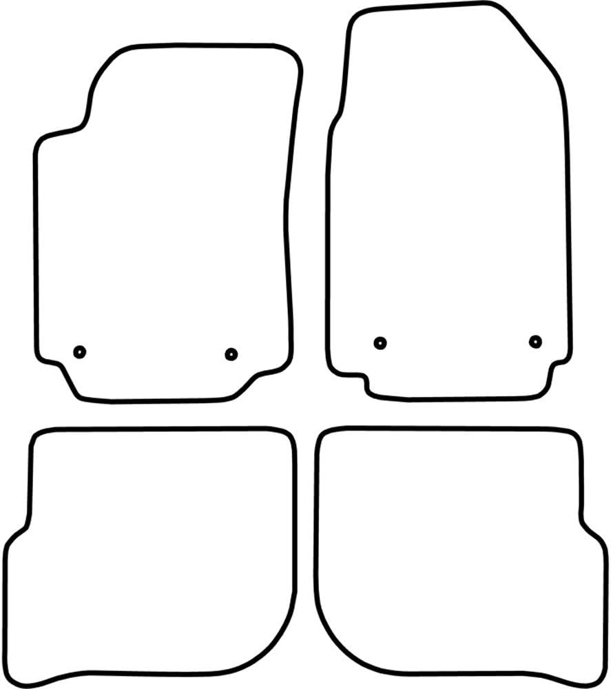 AUTO-STYLE AutoStyle Set velour car mats compatible with Audi 100 1991-1994 / A6 1994-1997