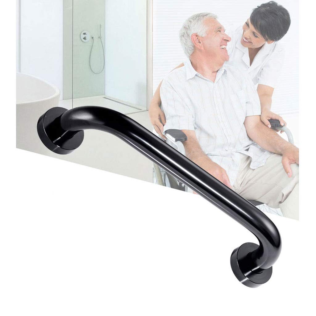 Rampe de sécurité de salle de bain noire de 40cm pour un appui mural robuste