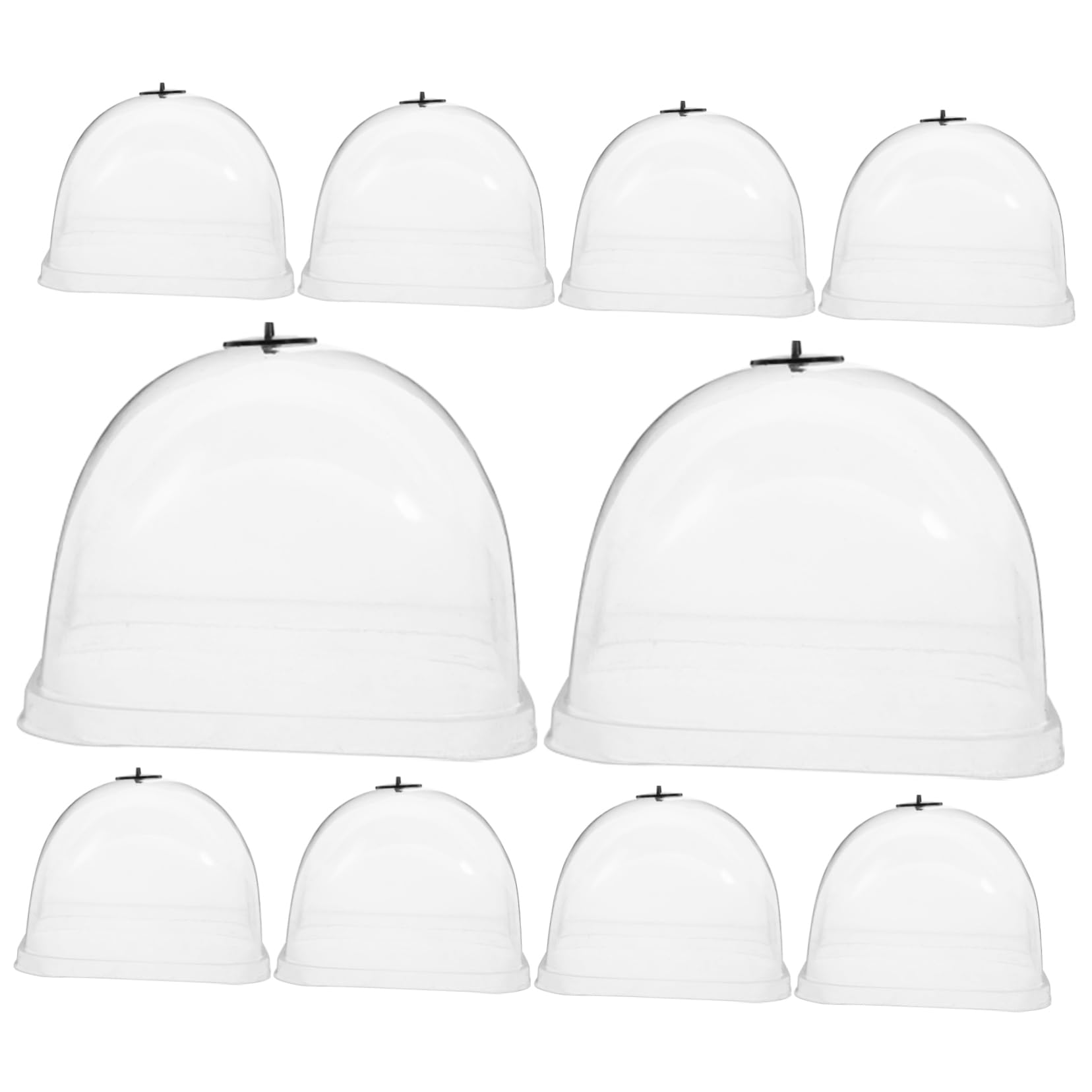Toddmomy 3 Series Protectora De Plantas Transparente para Jardín Protección contra Heladas Y Condiciones Climáticas Adversas 10 Piezas X 3