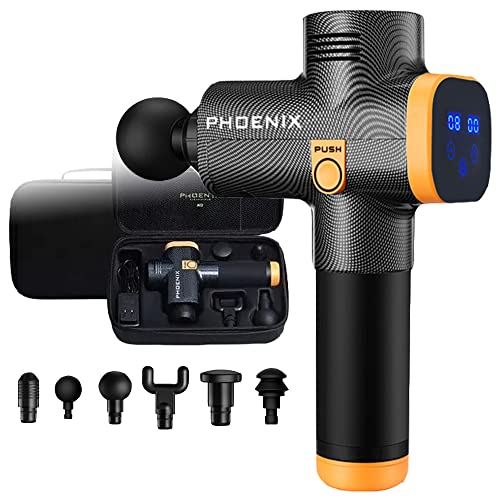 Pistola Massageadora Phoenix A2 Profissional 20 Velocidades 6 Pon...