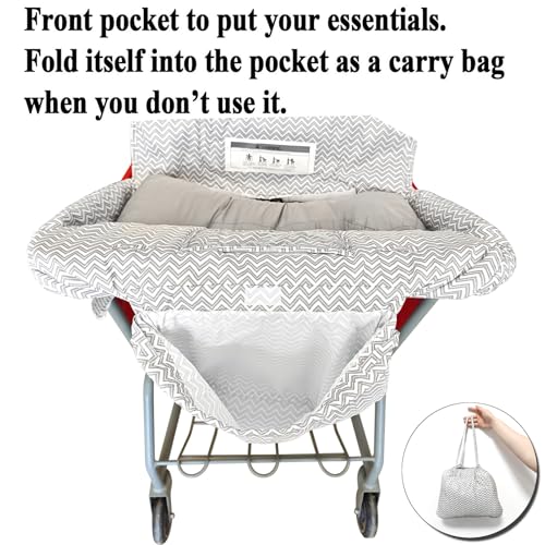 image for Love&go Soft Pillow Attached 2-in-1 Shopping Cart and High Chair Cover