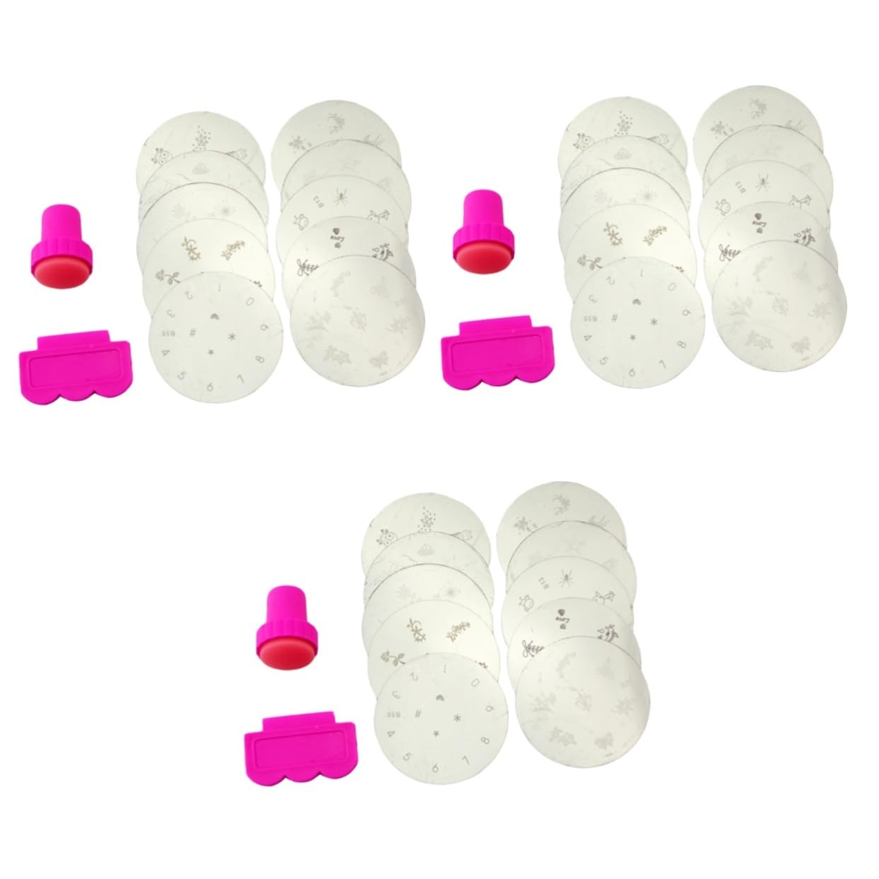 FRCOLOR 30pezzi Piastre Per Nail Art Kit Stamping Per Manicure Con Stamper e Raschietto Design Unici e Creativi Per Unghie Materiale Metallico e Compatte
