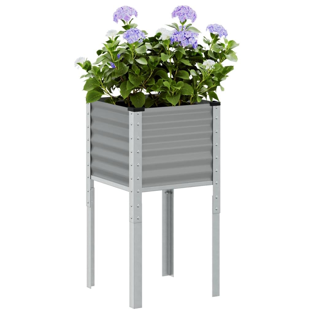 Macetero 2 unidades. 35 x 35 x 75 cm de acero resistente a la intemperie, jardinera duradera para plantas, verduras, hierbas, jardineras versátiles con protección contra malas hierbas,