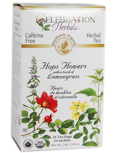 Celebration Herbals Organic Hops Flowers Tea (24 Bags)