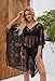 Women's Swimwear Cover-Up for Beach and Pool, Lace V-Neck Swimsuit Dress, Bikini Cover-Up (Black)