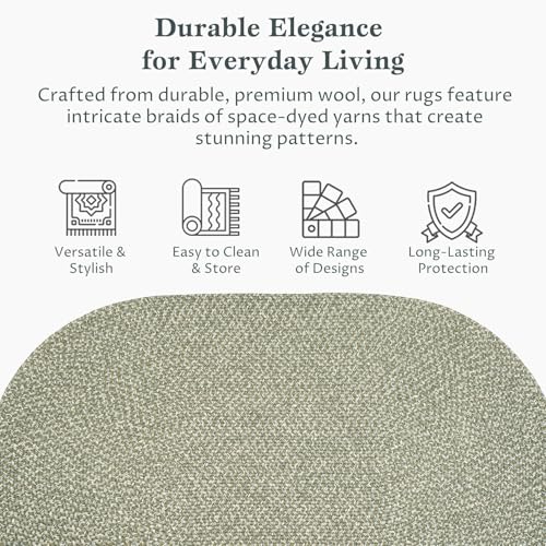 Tapete Ovalado Trenzado 2' x 3' RRI Home Decor miniatura 2