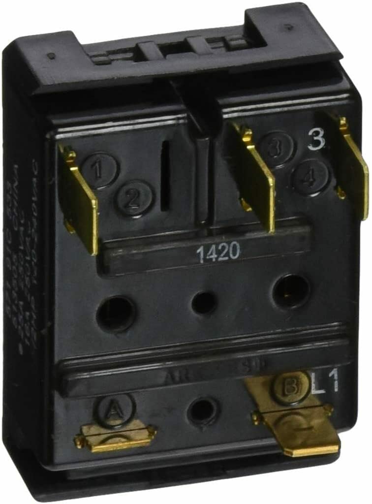 Generic 513505 Washer/Dryer Fabric Selector Switch - Black, Toggle, Push Button, Manual