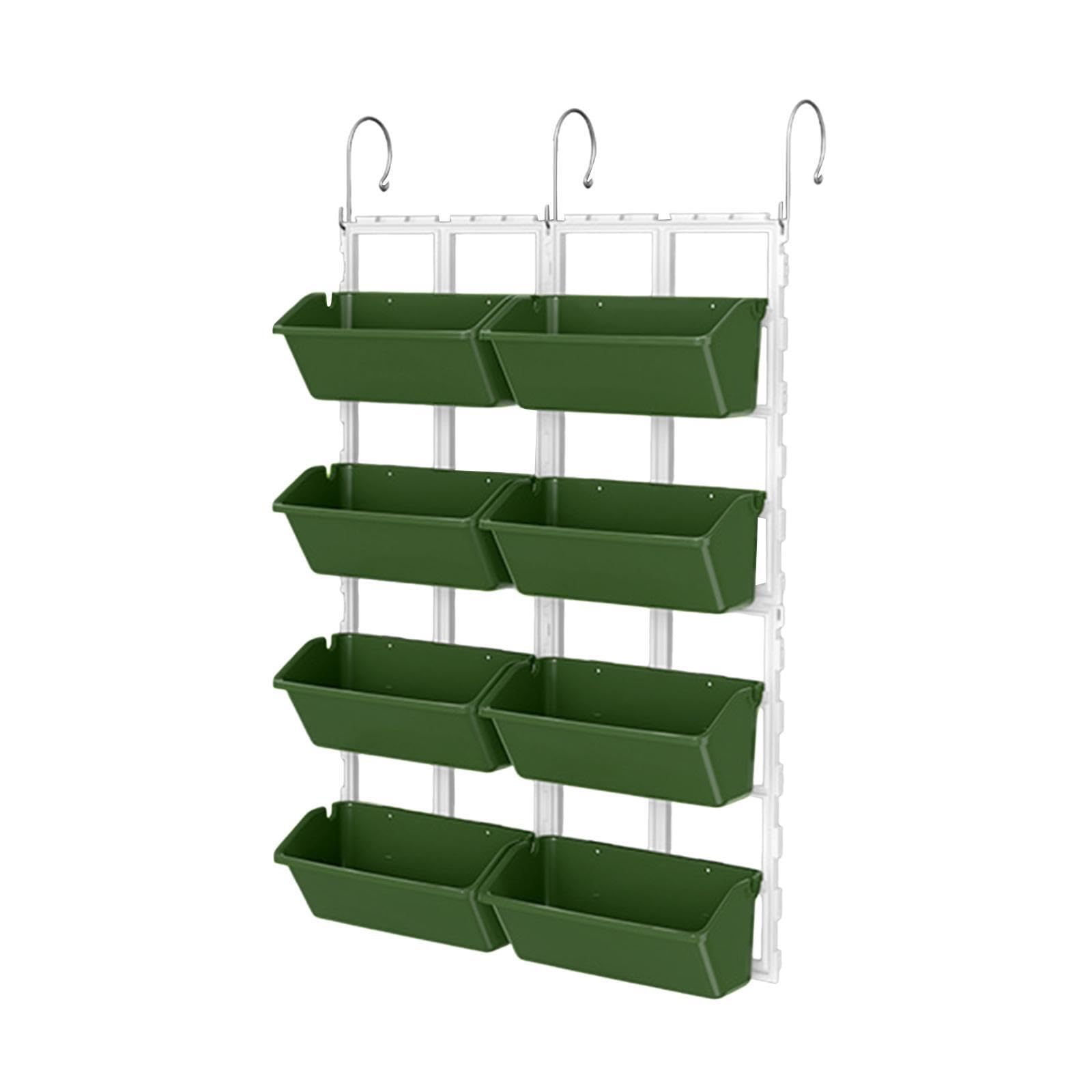 Pot de fleurs suspendu avec crochets, intérieur/extérieur, jardinière murale verticale à 4 niveaux, gain de place, jardinière de qualité supérieure avec trous de