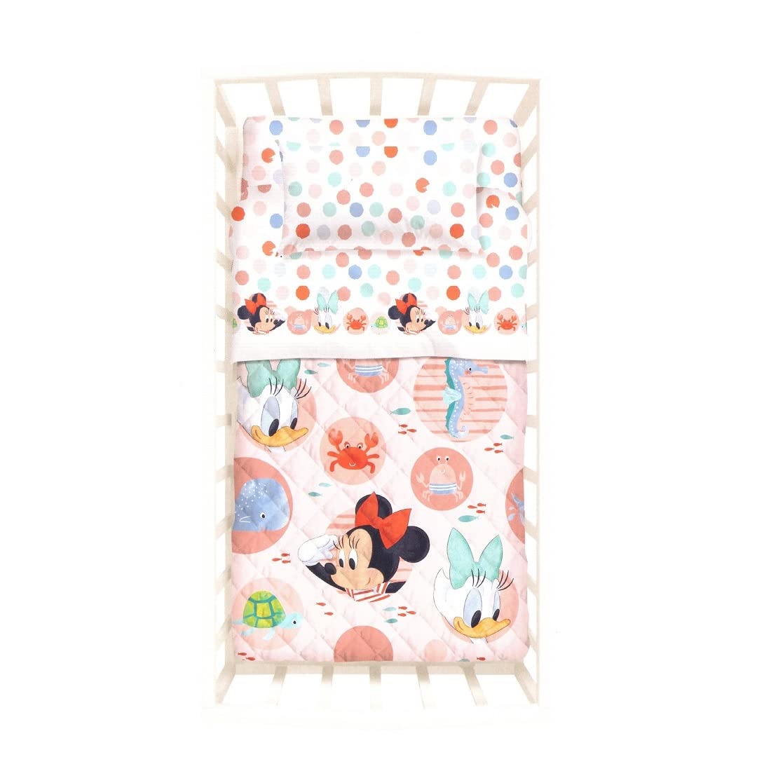 Copriletto Primaverile Trapuntato Lettino sponde CALEFFI Disney BABY Minnie 110x130cm