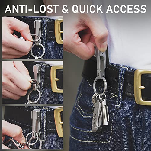 Keyunity Ks02 Edc Belt Keychain Clip Quick Release, Stainless Steel Duty Belt Key Ring Holder For Pants, Jeans, Trousers #TOP1