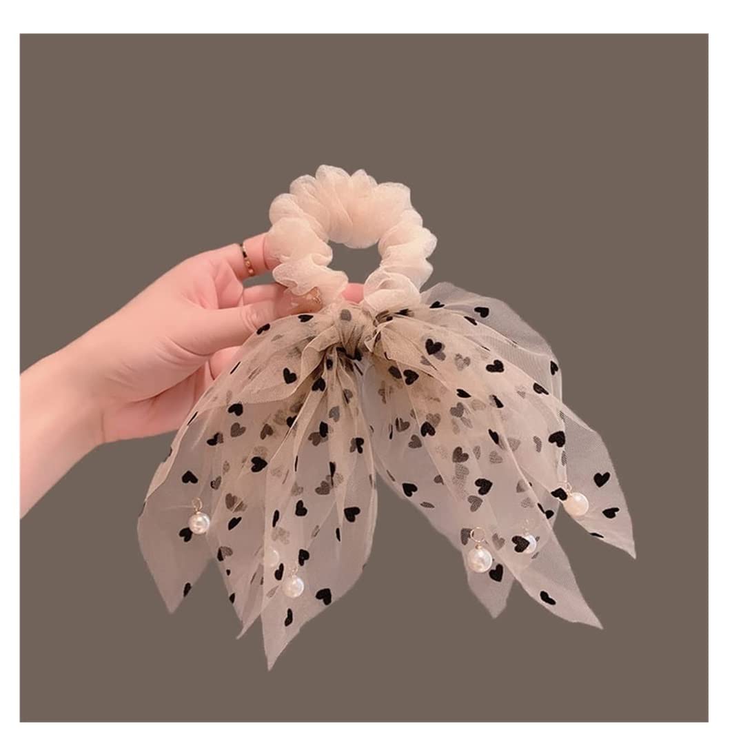 Gumka Do Włosów 2 Szt. Pierścień Do Włosów Streamer Head Rope Female Love Beads Tassel Opaska Z Kokardą Wiązaną Elastyczna Ozdoba Włosóws