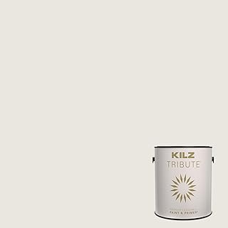 KILZ TRIBUTE Paint & Primer, Interior, Eggshell, Collector's White, 1 Gallon
