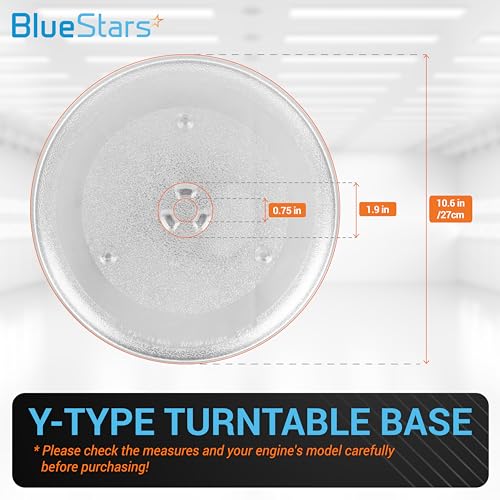image for [2025 Updated] BlueStars Microwave Glass Plate 10.6