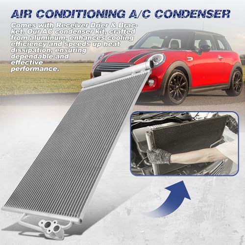 Image of Air Conditioning A /C Condenser Compatible with Mini Cooper Countryman Paceman # 3884, 940118, 64539239920, 6941084, 64536941084, 9239920