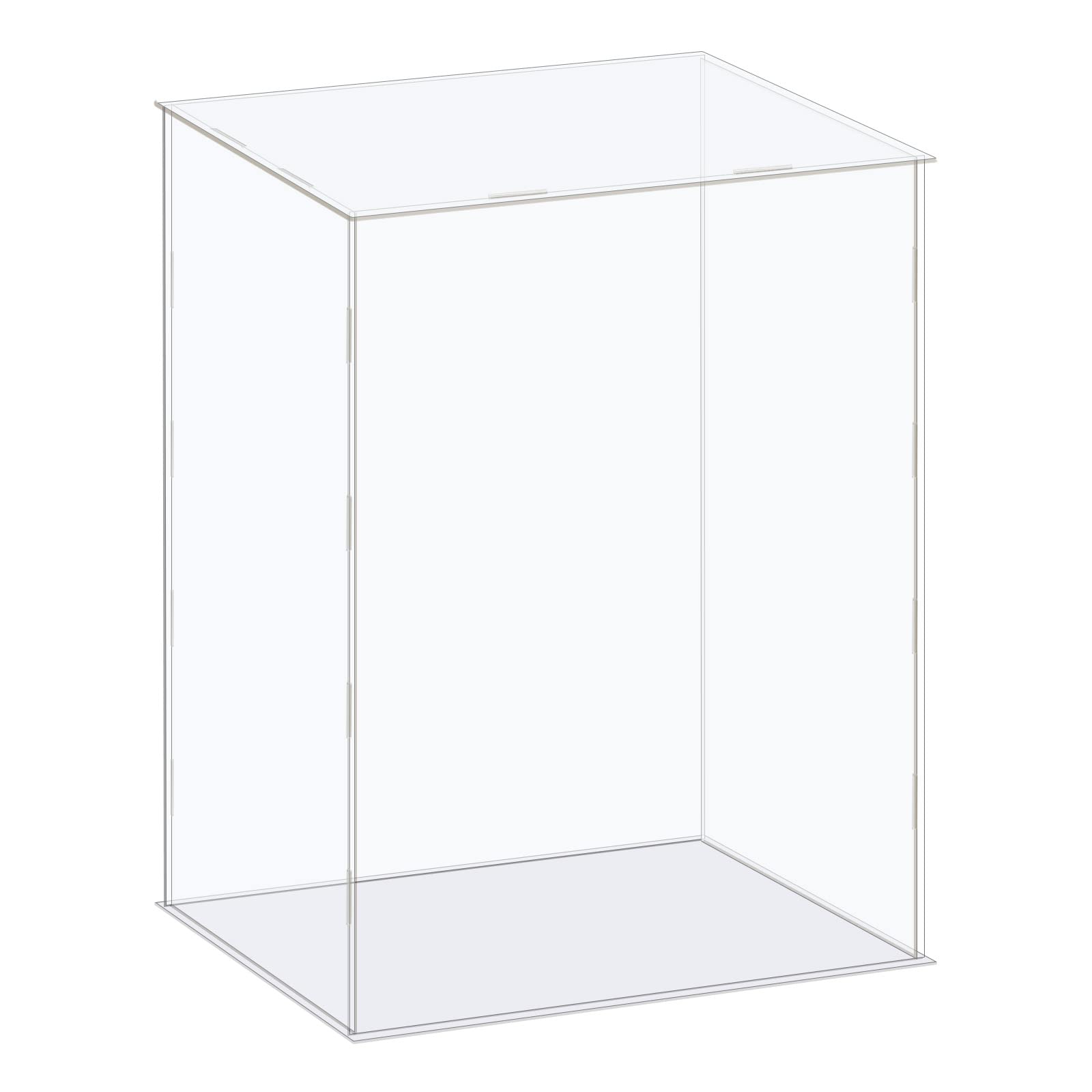 Muiltvoe Acrylic Display Case Box Clear Dustproof Protection Showcase 11x11x36cm for Collectibles Display