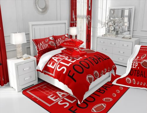 Image of Feelyou Football Bedding Set Full Size for Kids Teens