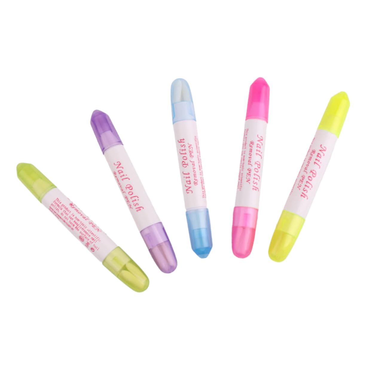 PartyKindom Essential Nail Art Tool Nail Polish Remover Pen Set Correction Pencil for Manicure 5pcs