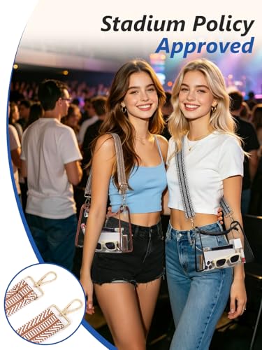 Image of Clear Bag for Stadium Events, Clear Purse Crossbody Stadium Bag