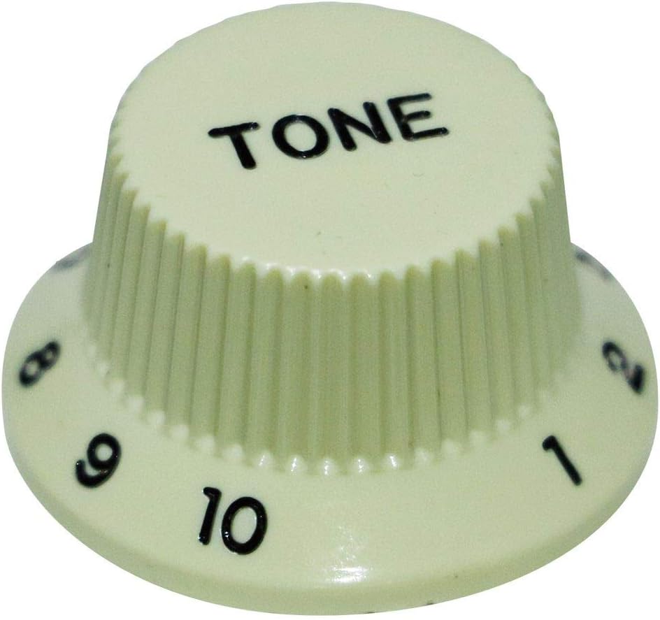 SCUD KW-240TI Electric Guitar Knob, ST Type Knob, Tone, Inch Size, White