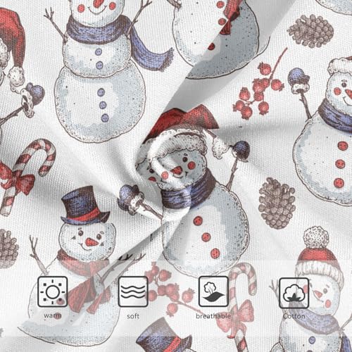 Little Girls Christmas Snowman Underwear Soft Cotton Kids Panties in Sizes 2/3t, 4t, 5t, 6 and 83