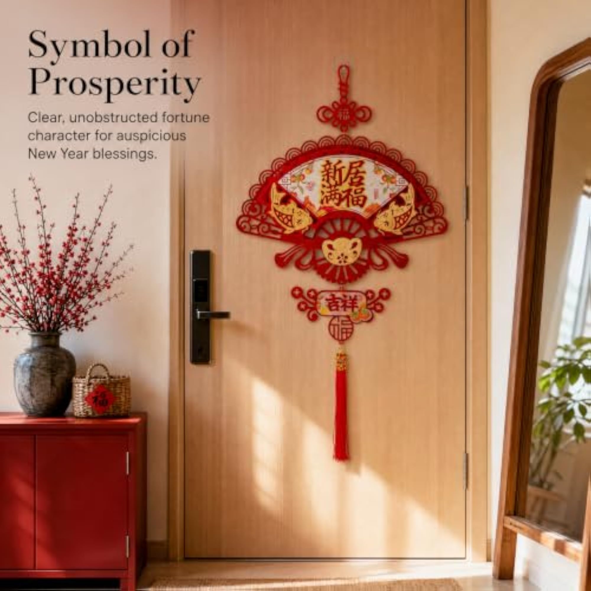 Housewarming Blessing Fu Charms for New Home Decor