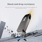 Netac 512GB Portable External USB Solid State Drive Type-c and USB 3.2 Dual Interface, up to 550MB/s for Data Storage, Expansion of Storage for Photos/Videos/Music/Files, US8