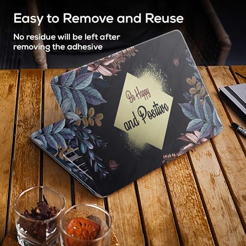 Image of Galaxsia Floral D14 Full Body Vinyl Laptop Skin /Sticker /Cover Upto 15.6 Inches Laptops Laminated-Removable-HD Quality Compatible for Hp-Dell-Sony-Lenovo-Asus etc.(15x10 Inches)